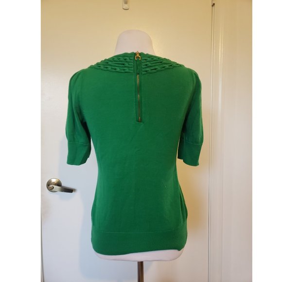 Anthropologie Moth Green Short Sleeve Sweater - Picture 4 of 5